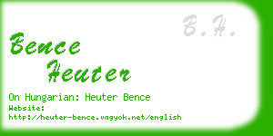 bence heuter business card